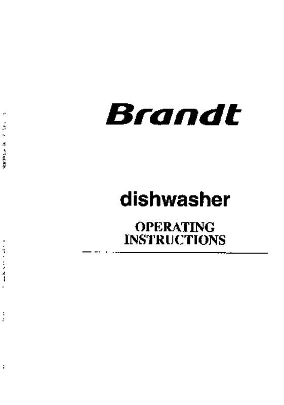Guide utilisation BRANDT DWF041WU de la marque BRANDT
