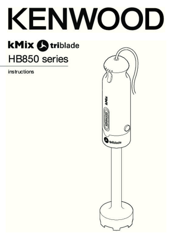 Guide utilisation KENWOOD HB853  de la marque KENWOOD