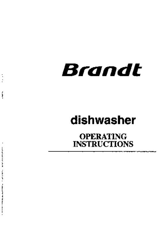 Guide utilisation BRANDT DWF371WU de la marque BRANDT