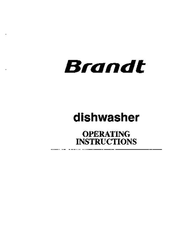Guide utilisation BRANDT DWF681WU de la marque BRANDT