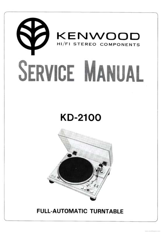 Guide utilisation KENWOOD KD 2100  de la marque KENWOOD