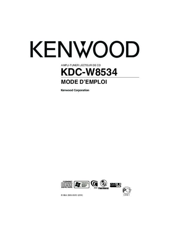 Guide utilisation KENWOOD KDC-W8534  de la marque KENWOOD