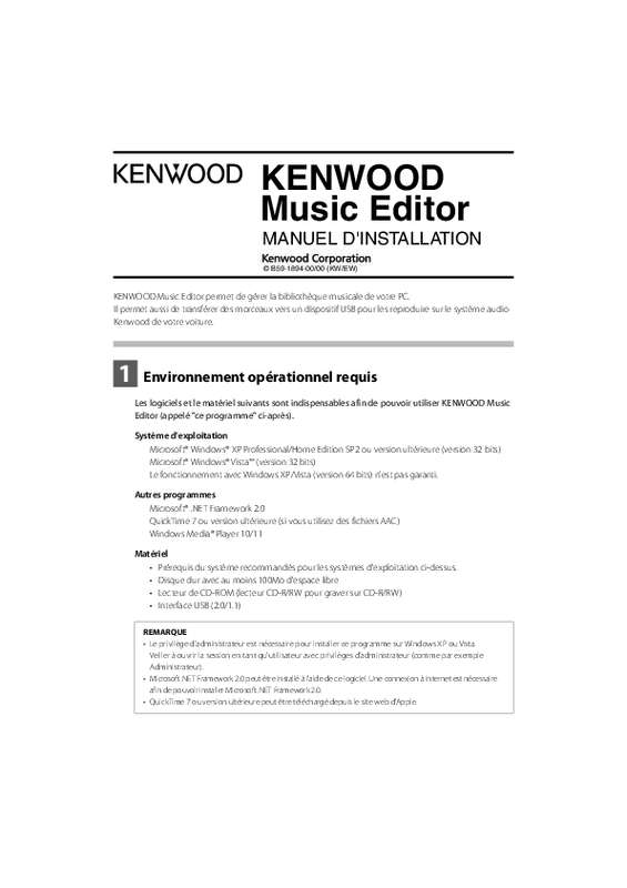 Guide utilisation KENWOOD KDC-X8006U  de la marque KENWOOD