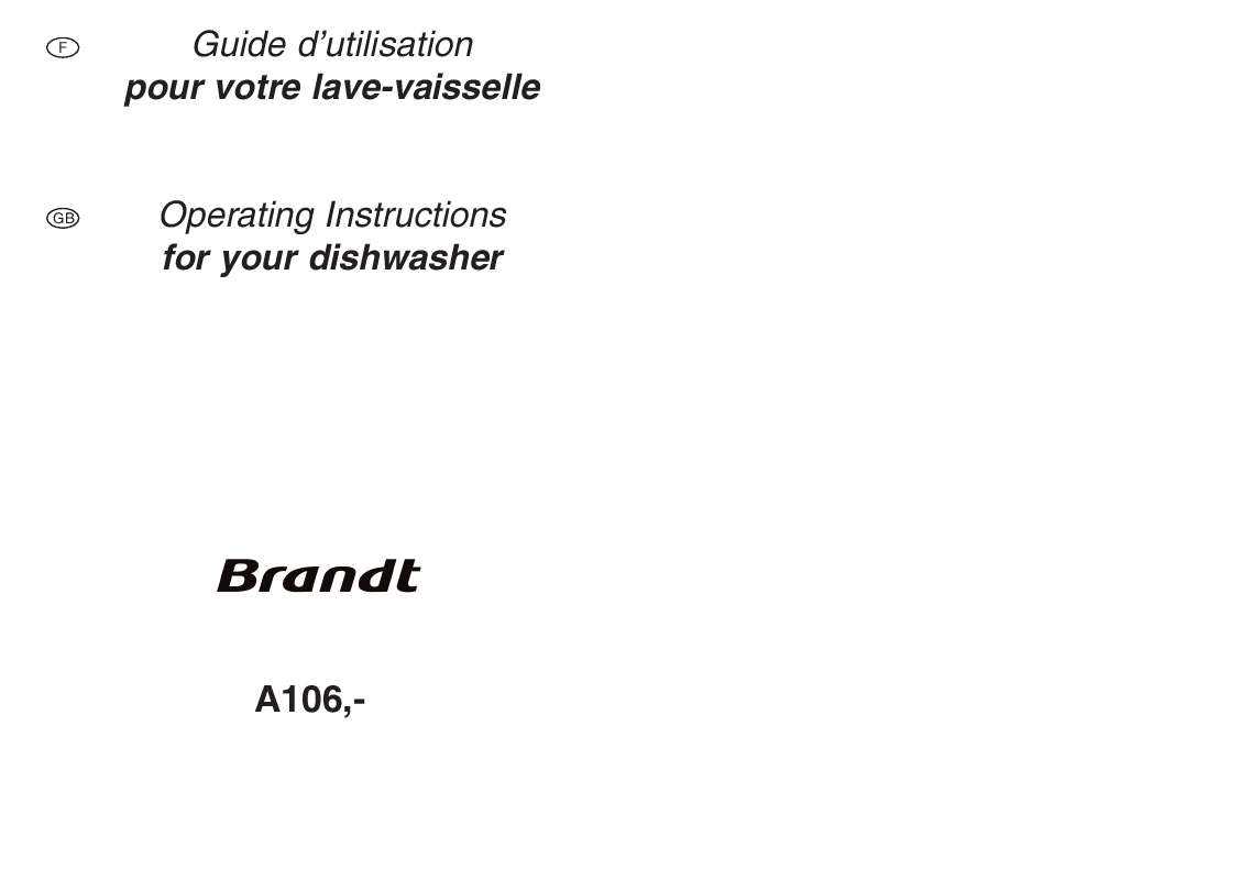 Guide utilisation BRANDT M800DGT de la marque BRANDT