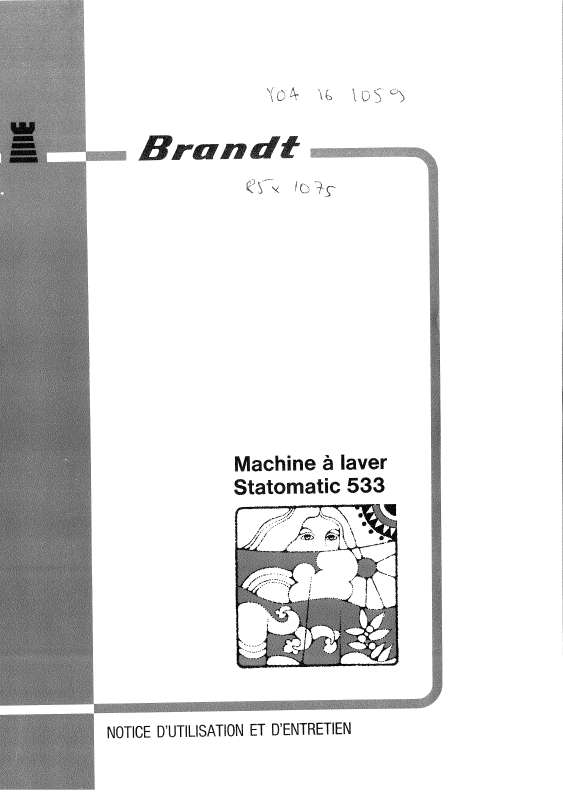 Guide utilisation BRANDT 533 de la marque BRANDT
