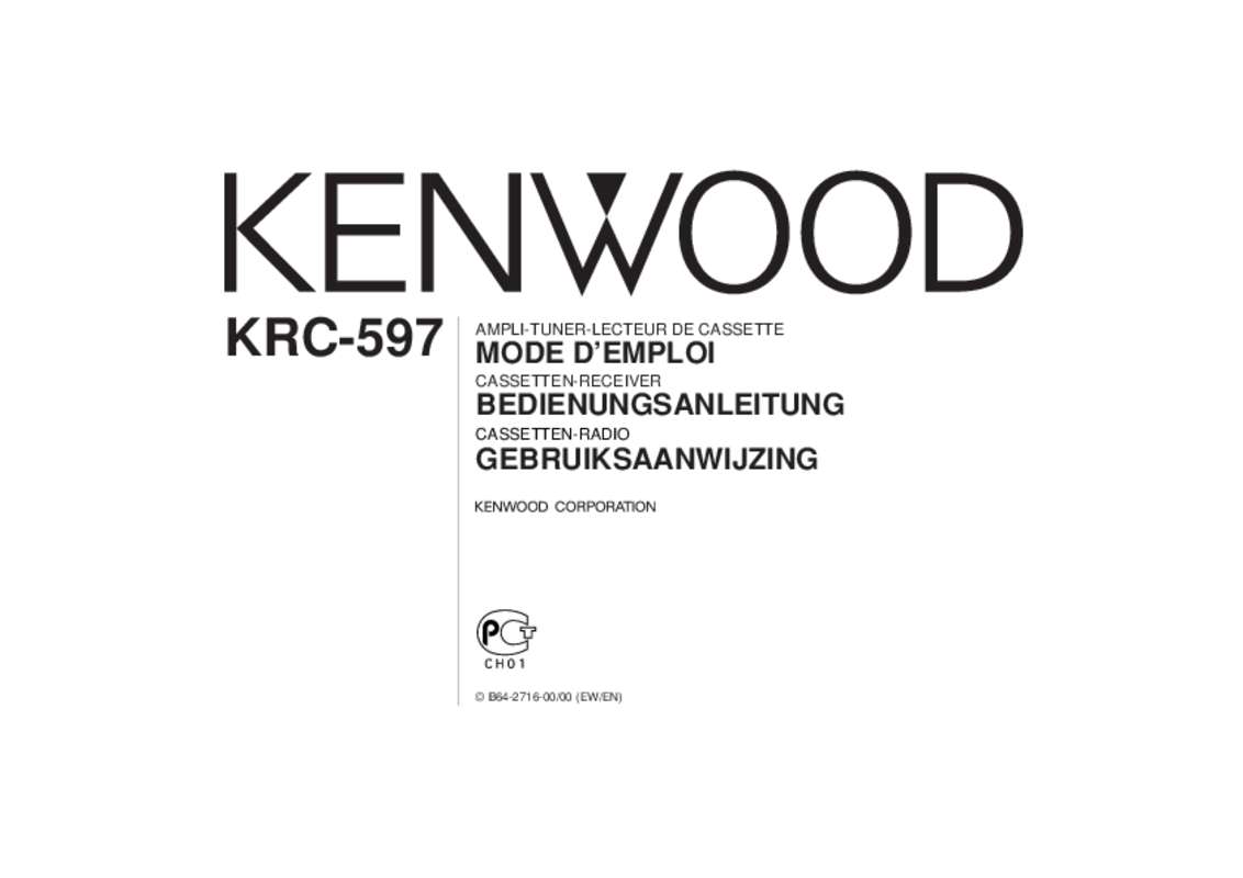 Guide utilisation KENWOOD KRC-597  de la marque KENWOOD