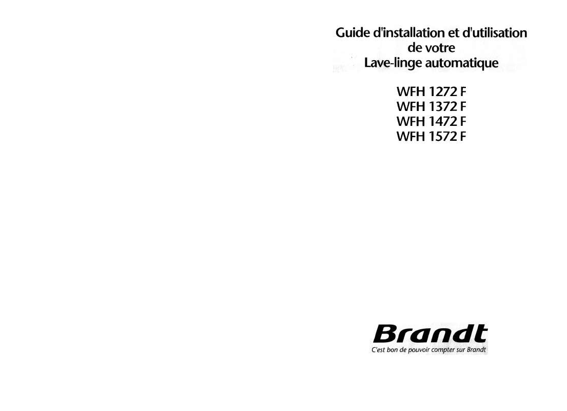 Guide utilisation BRANDT WFH 1272F de la marque BRANDT