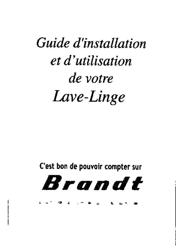 Guide utilisation BRANDT LA1100 de la marque BRANDT