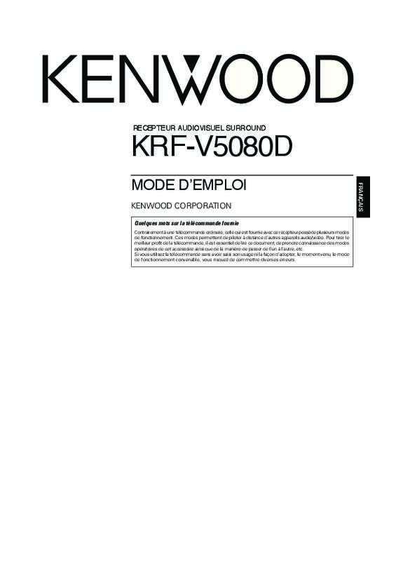 Guide utilisation KENWOOD KRF-V5080D  de la marque KENWOOD