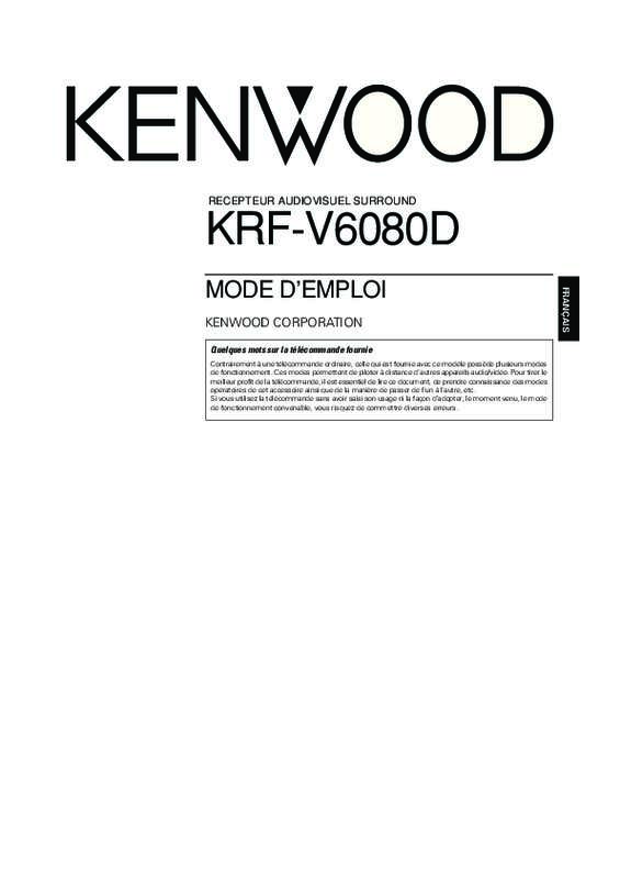 Guide utilisation KENWOOD KRF-V6080D  de la marque KENWOOD