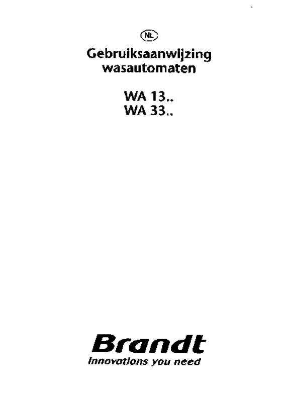 Guide utilisation BRANDT WA1341NL de la marque BRANDT