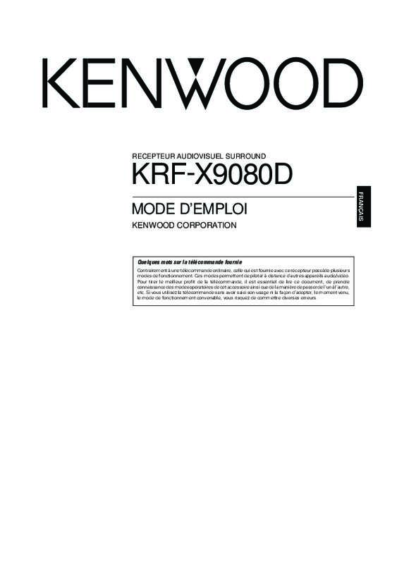 Guide utilisation KENWOOD KRF-X9080D  de la marque KENWOOD