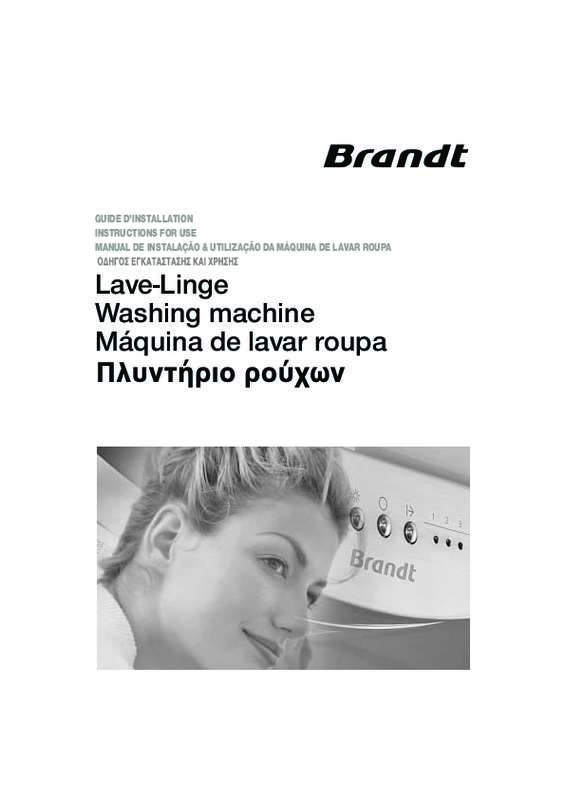 Guide utilisation BRANDT WFK1018E de la marque BRANDT