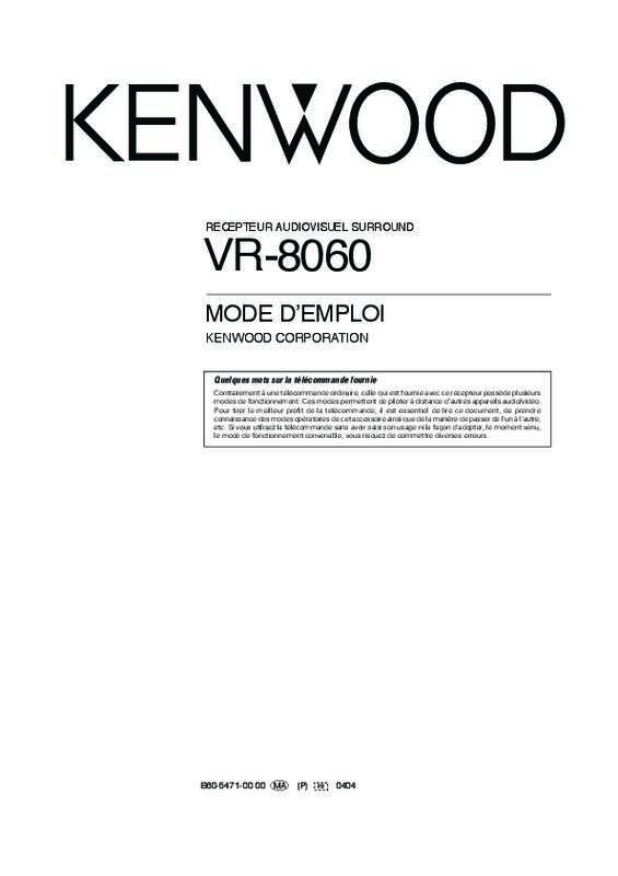 Guide utilisation KENWOOD VR-8060  de la marque KENWOOD