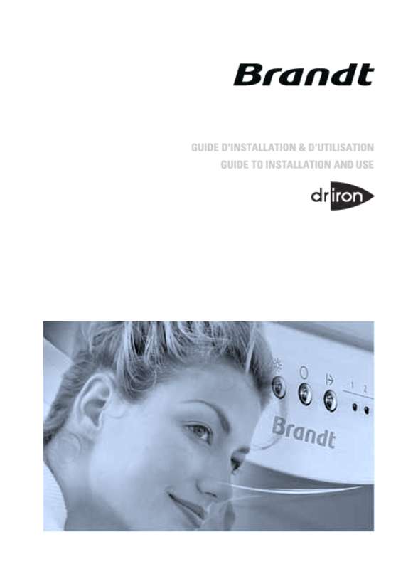 Guide utilisation BRANDT DRIRON1W de la marque BRANDT