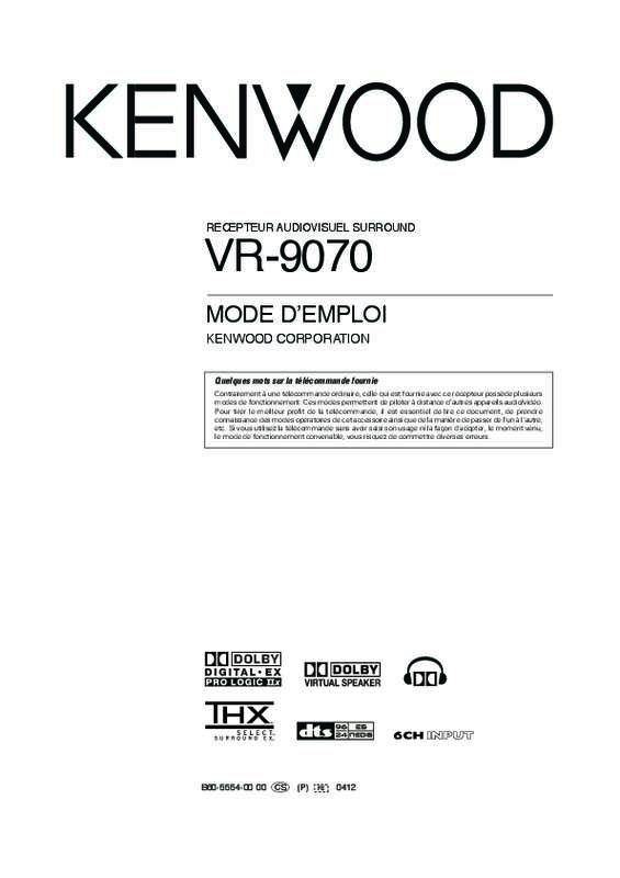 Guide utilisation KENWOOD VR-9070  de la marque KENWOOD