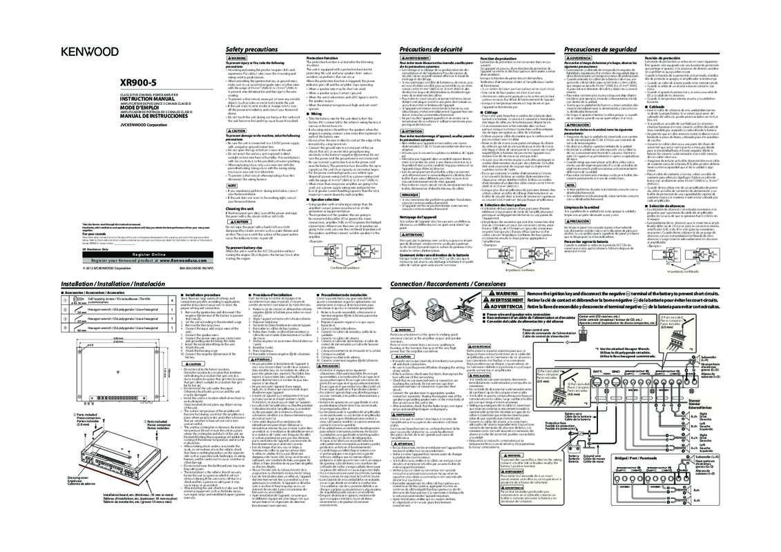 Guide utilisation  KENWOOD XR900-5  de la marque KENWOOD