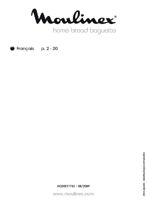 Guide utilisation MOULINEX HOME BREAD BAGUETTE OW5023 de la marque MOULINEX