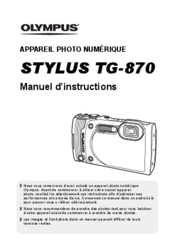 Guide utilisation OLYMPUS STYLUS TG-870  de la marque OLYMPUS