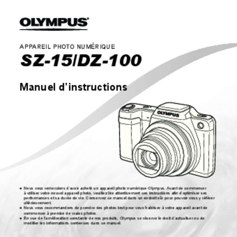 Guide utilisation OLYMPUS SZ-15  de la marque OLYMPUS