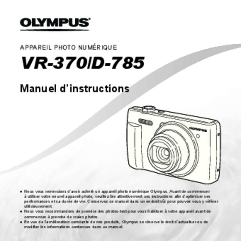 Guide utilisation OLYMPUS VR-370  de la marque OLYMPUS