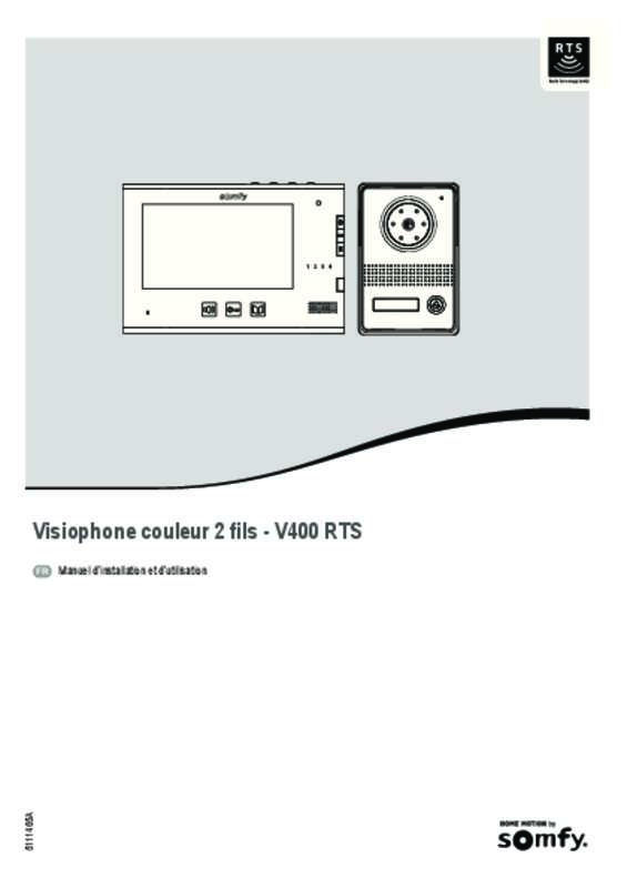Guide utilisation  SOMFY VISIOPHONE V400 RTS  de la marque SOMFY