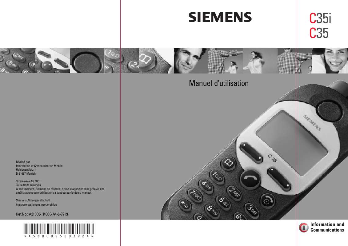 Guide utilisation SIEMENS C35I  de la marque SIEMENS