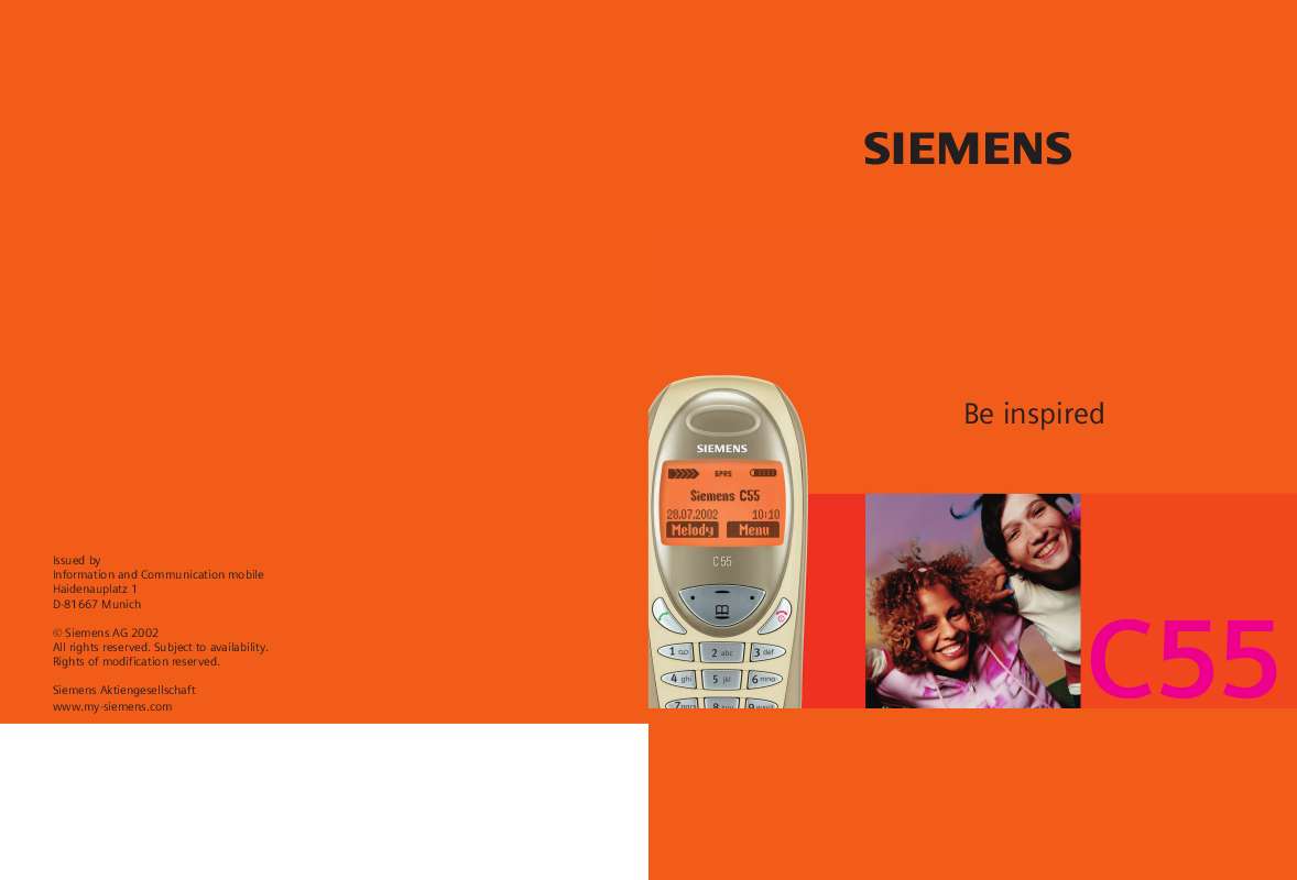Guide utilisation SIEMENS C55  de la marque SIEMENS