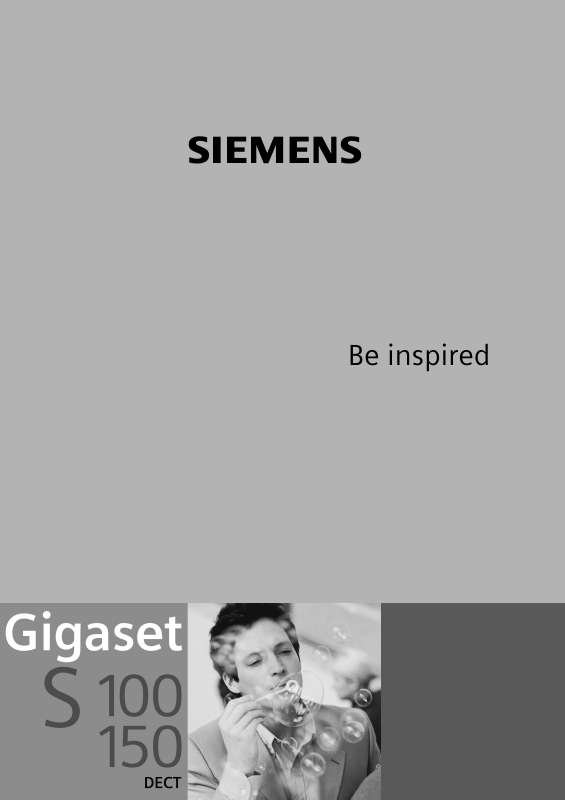 Guide utilisation SIEMENS GIGASET S100  de la marque SIEMENS