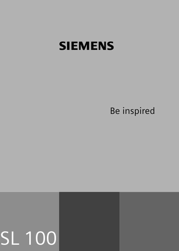 Guide utilisation SIEMENS GIGASET SL100  de la marque SIEMENS