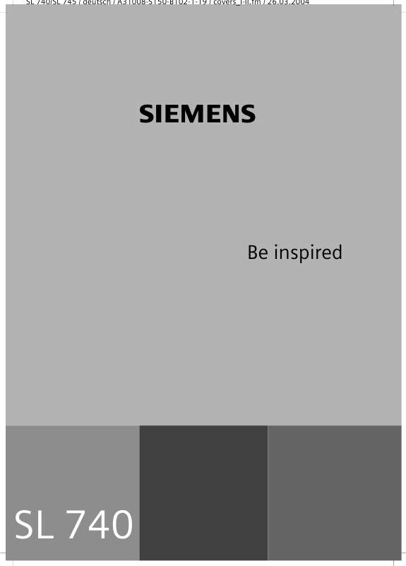 Guide utilisation SIEMENS GIGASET SL745  de la marque SIEMENS