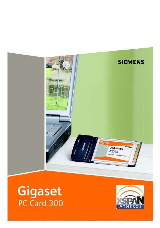 Guide utilisation SIEMENS GIGASET PC CARD 300  de la marque SIEMENS