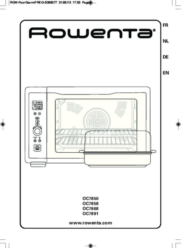 Guide utilisation ROWENTA GOURMET XL OC384800  de la marque ROWENTA