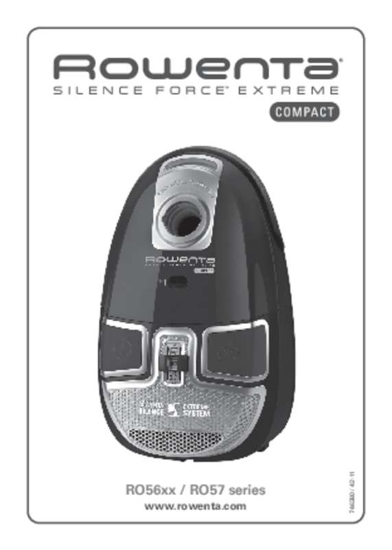 Guide utilisation ROWENTA RO5727 11 SILENCE FORCE EXT. COMPACT de la marque ROWENTA