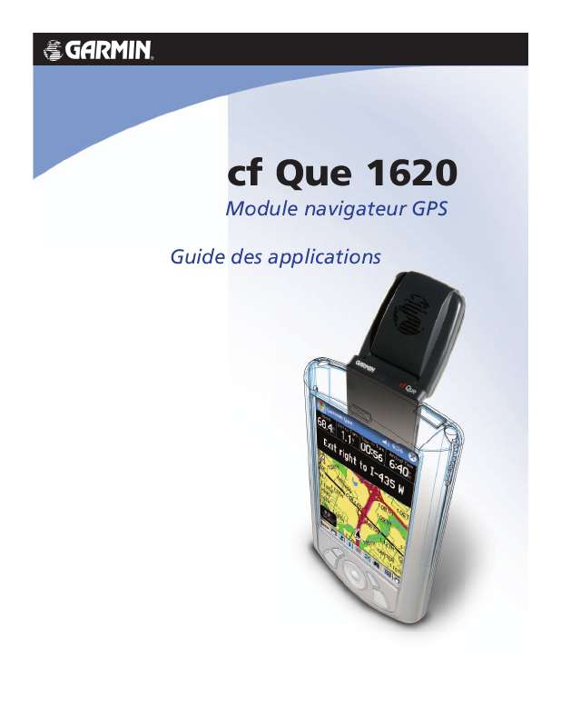 Guide utilisation GARMIN CF QUE 1620  de la marque GARMIN