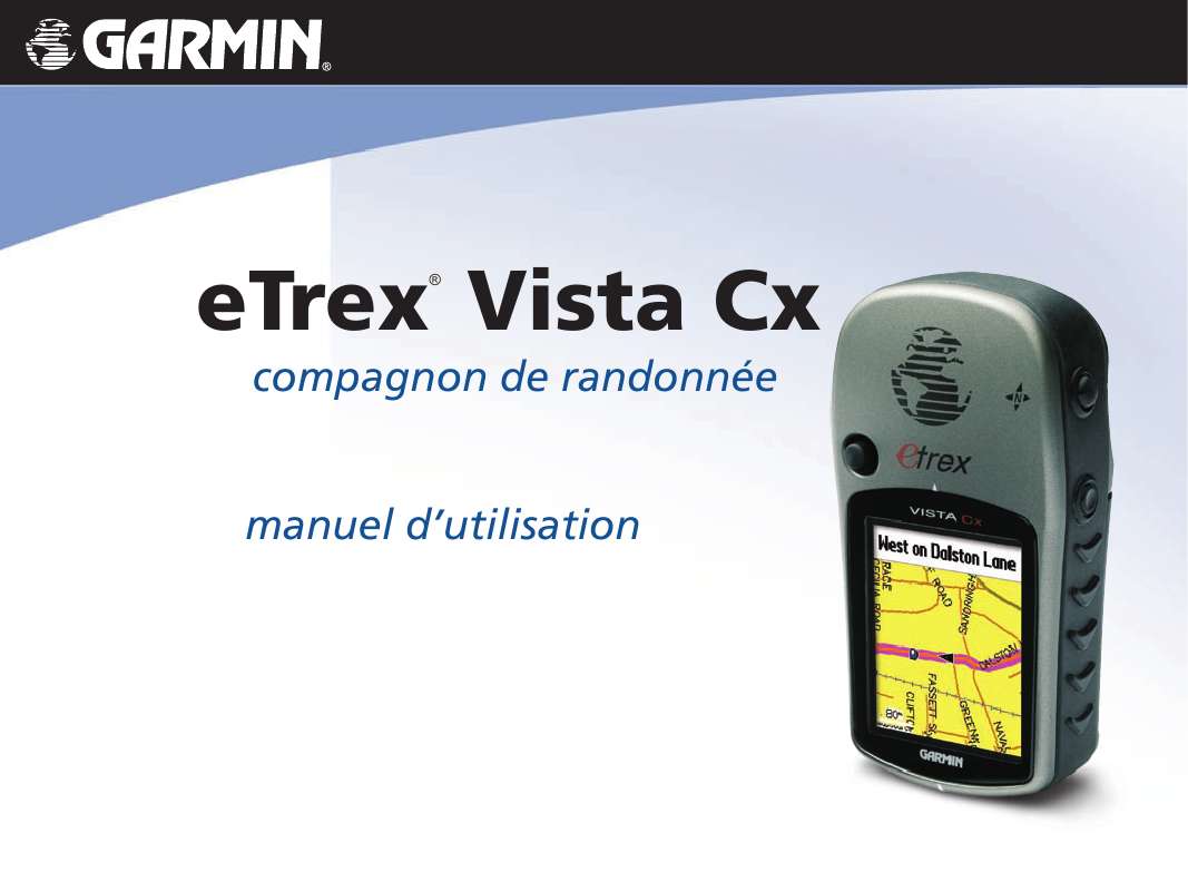 Guide utilisation GARMIN ETREX VISTA CX  de la marque GARMIN