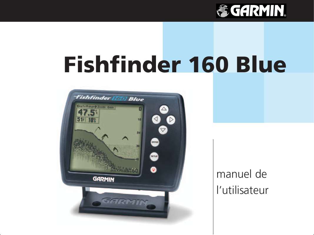 Guide utilisation GARMIN FISHFINDER 160 BLUE  de la marque GARMIN