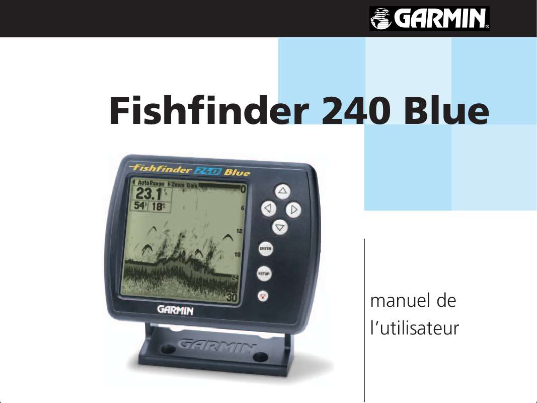Guide utilisation GARMIN FISHFINDER 240 BLUE  de la marque GARMIN