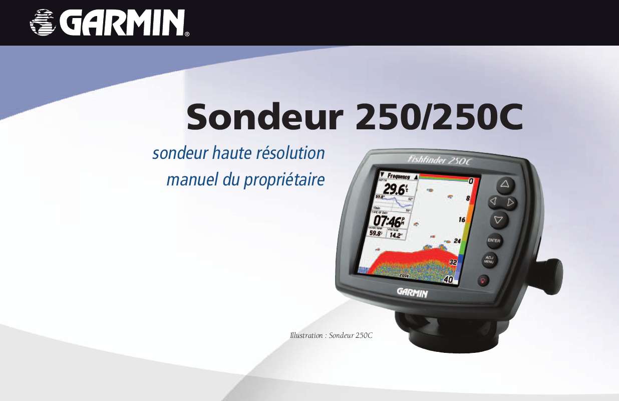 Guide utilisation GARMIN FISHFINDER 250C  de la marque GARMIN