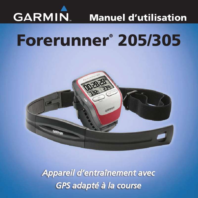 Guide utilisation GARMIN FORERUNNER 305  de la marque GARMIN