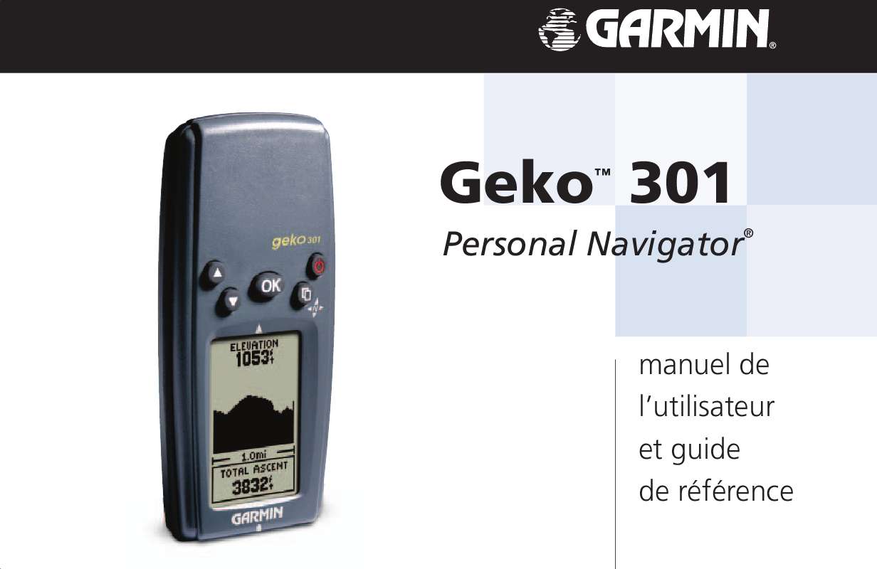 Guide utilisation GARMIN GEKO 301  de la marque GARMIN