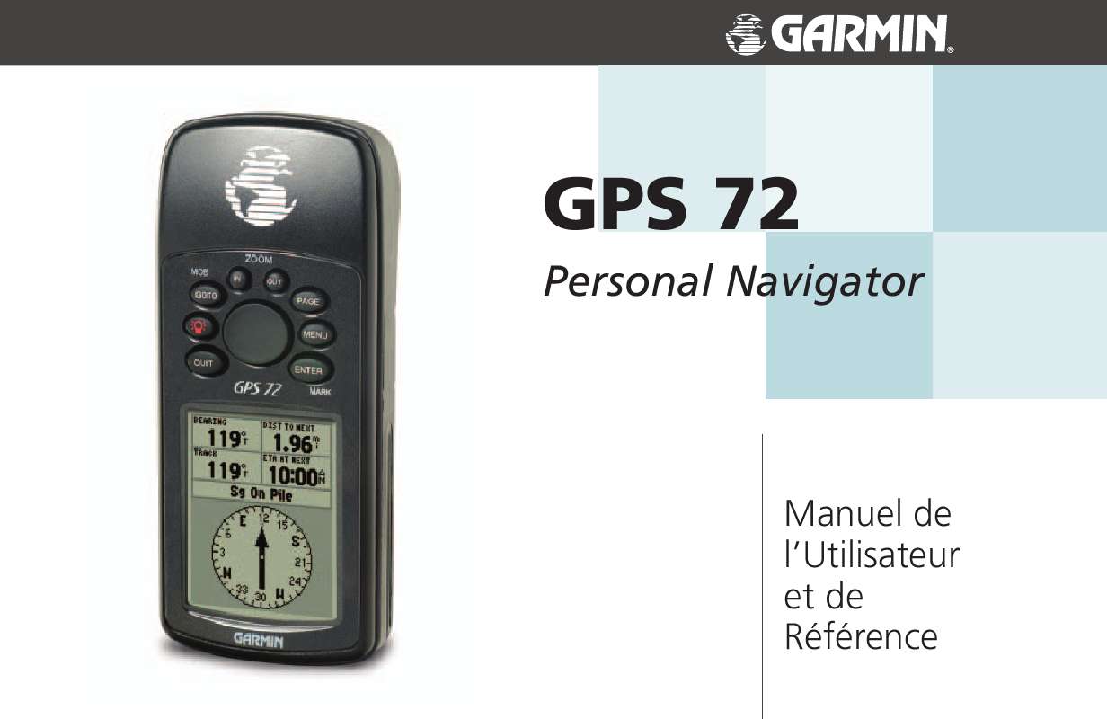 Guide utilisation GARMIN GPS 72  de la marque GARMIN