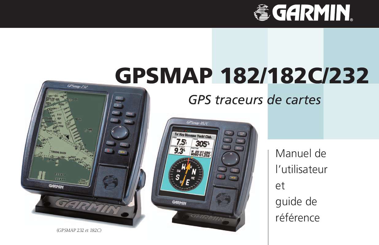 Guide utilisation GARMIN GPSMAP 182  de la marque GARMIN