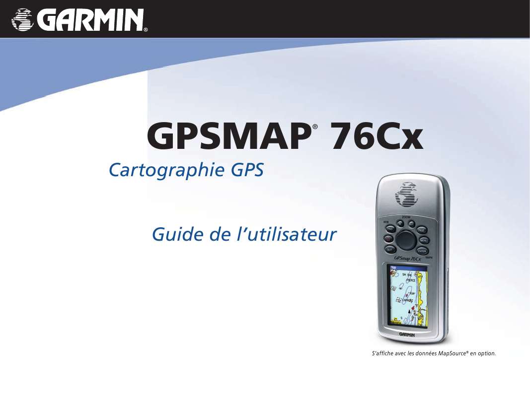 Guide utilisation GARMIN GPSMAP 76CX  de la marque GARMIN