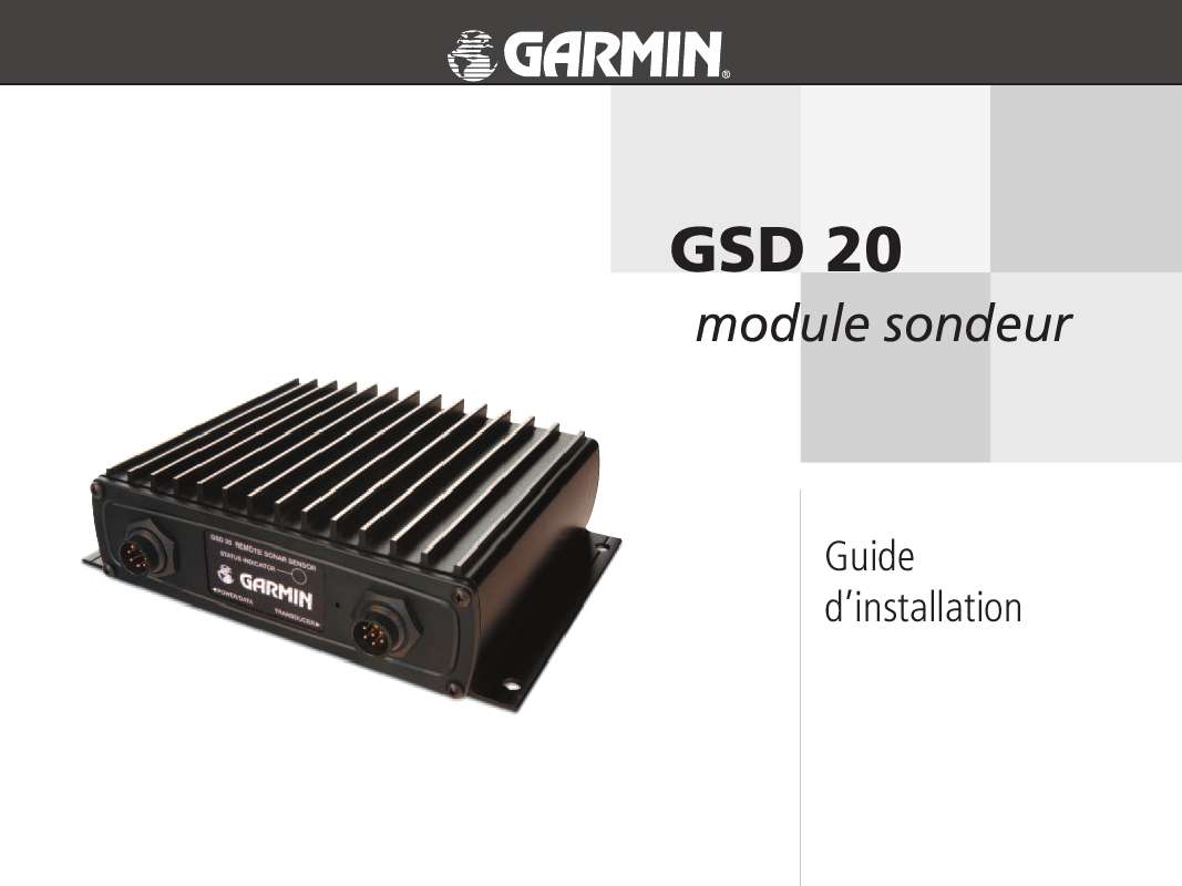Guide utilisation GARMIN GSD 20  de la marque GARMIN