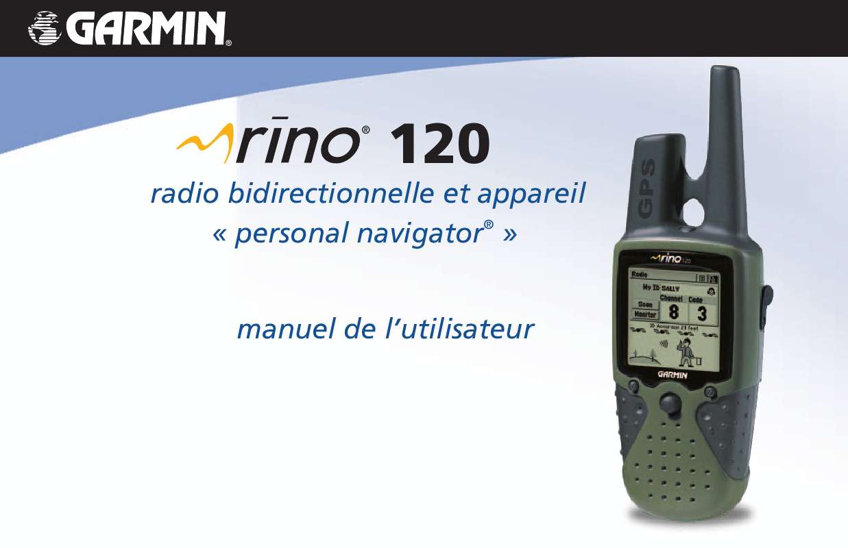Guide utilisation GARMIN RINO 120  de la marque GARMIN