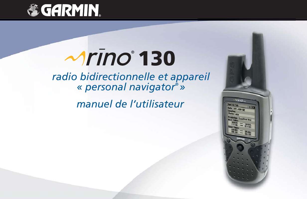 Guide utilisation GARMIN RINO 130  de la marque GARMIN