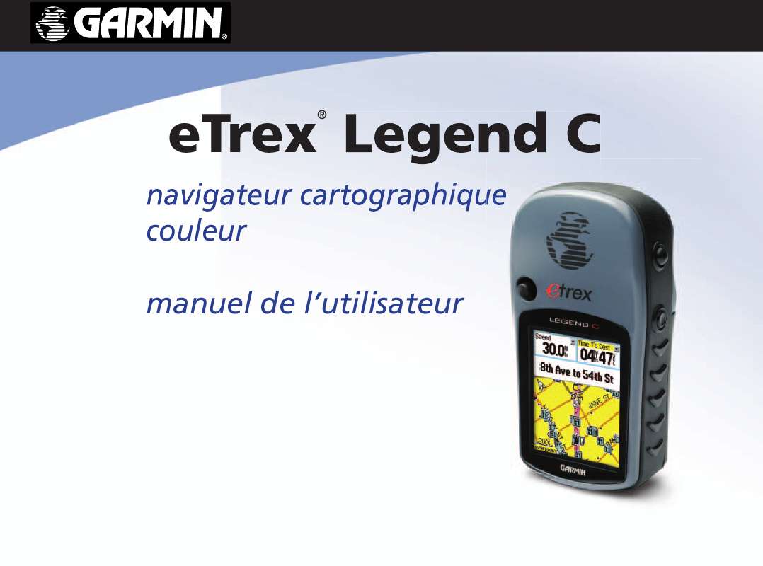 Guide utilisation GARMIN ETREX LEGEND C  de la marque GARMIN