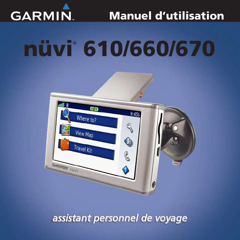 Guide utilisation GARMIN NUVI 610  de la marque GARMIN
