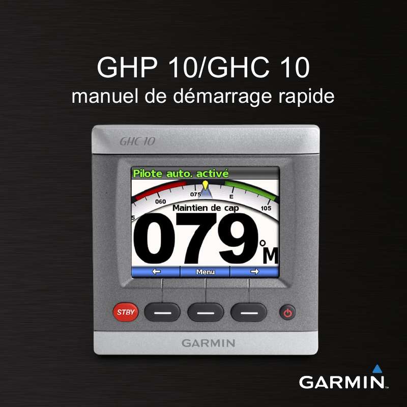 Guide utilisation GARMIN GHC 10 HELM CONTROL DISPLAY  de la marque GARMIN